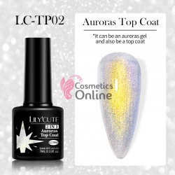 Top Coat LILYCUTE Aurora pentru oja semi UV / LED de 7 ml - LC-TP02 Gold